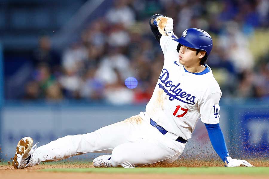 3回に盗塁を記録したドジャース・大谷翔平【写真：Getty Images】