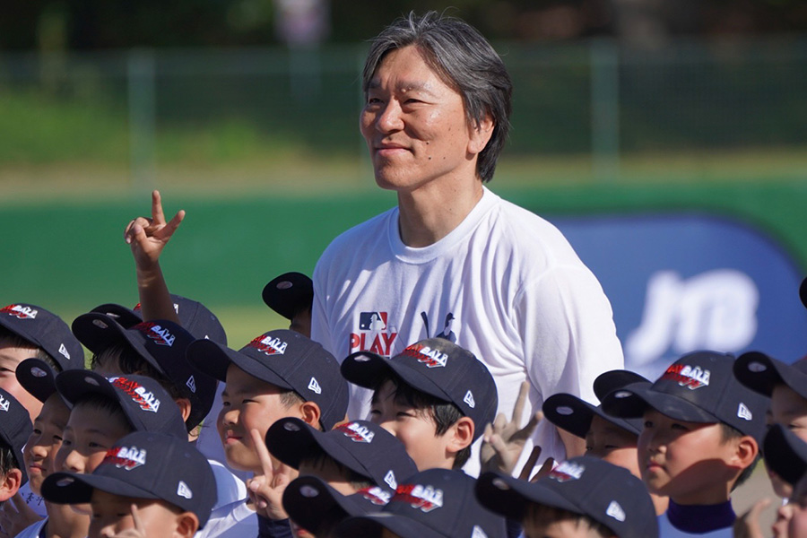 石川県能美市で行われたイベントに参加した松井秀喜氏【写真：宮脇広久】