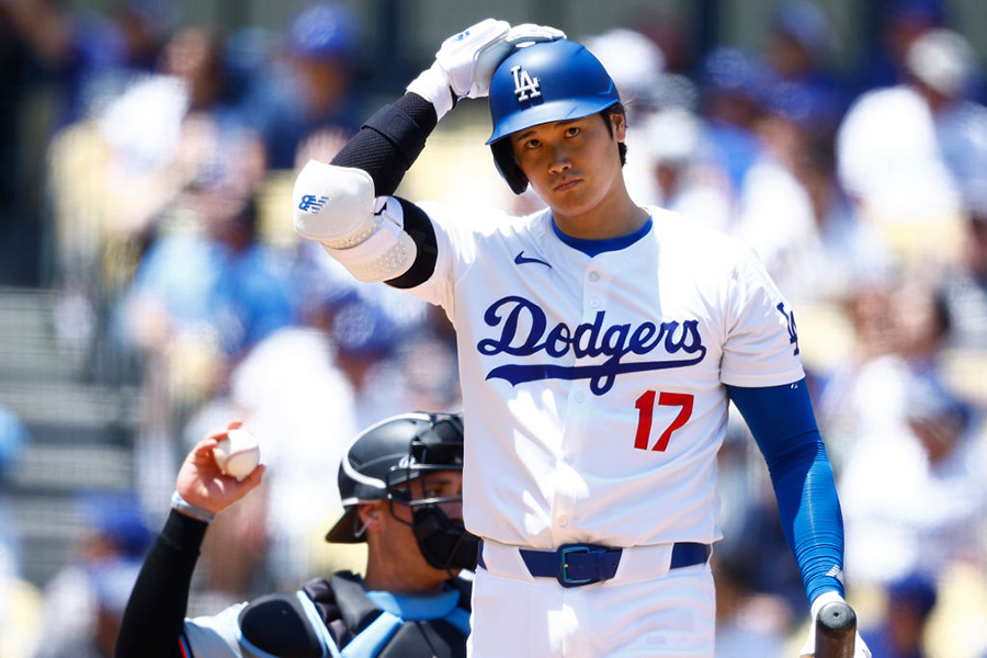 マーリンズ戦に出場したドジャース・大谷翔平【写真：Getty Images】