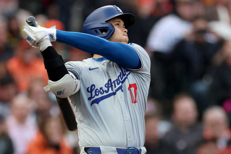 12号ソロを放ったドジャース・大谷翔平【写真：Getty Images】