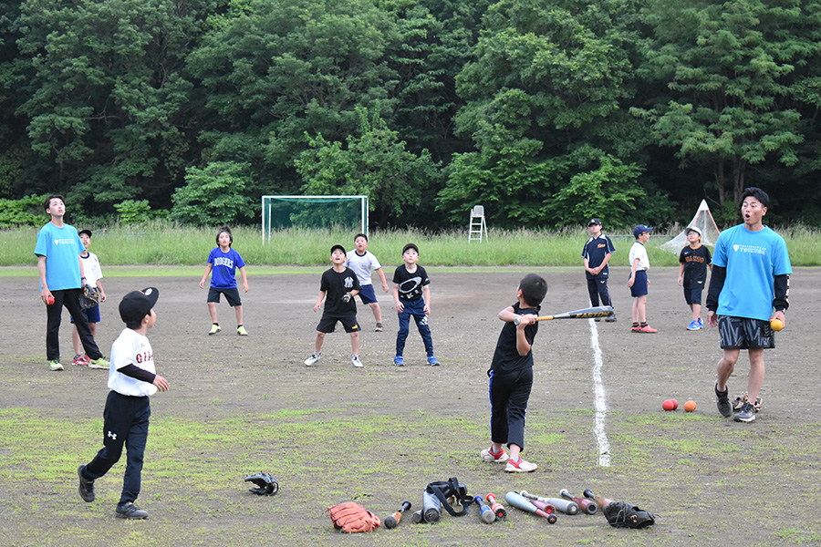筑波大で開催される「ほしぞら野球教室」の様子【写真：高橋幸司】