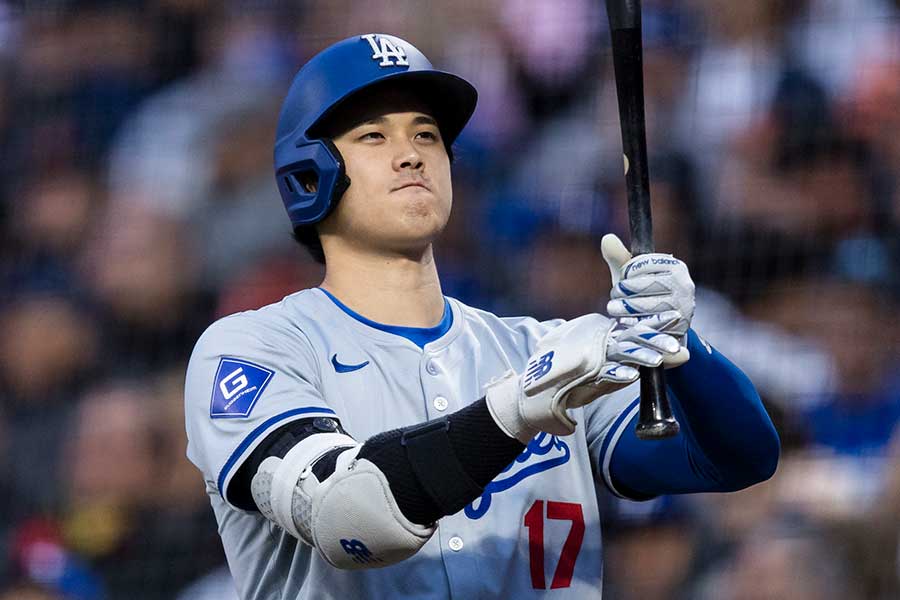 ジャイアンツ戦に出場したドジャース・大谷翔平【写真：ロイター】