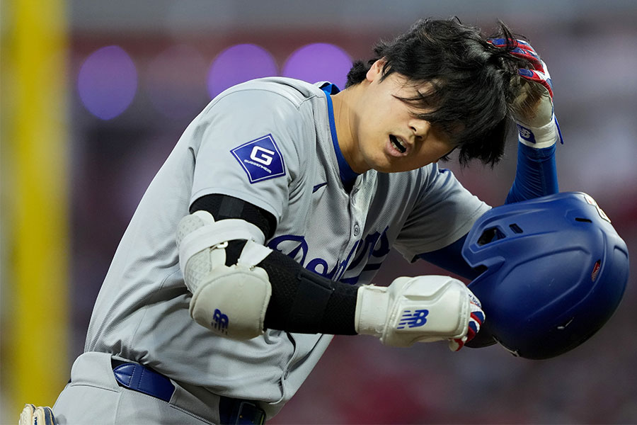 レッズ戦で三塁打を放ったドジャース・大谷翔平【写真：Getty Images】