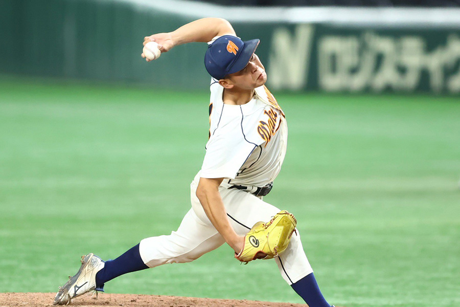 和歌山大の左腕・島龍成【写真：加治屋友輝】