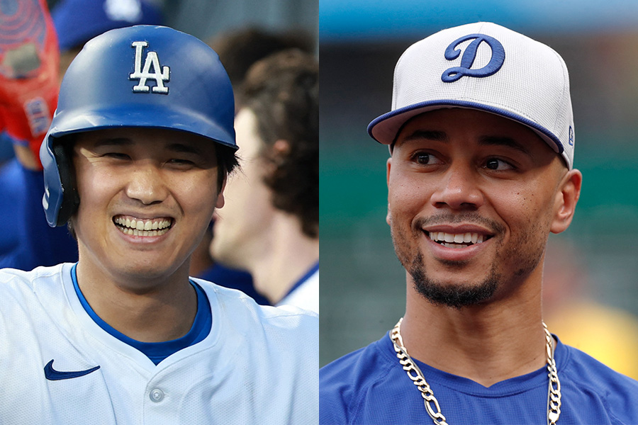 ドジャース・大谷翔平（左）とムーキー・ベッツ【写真：ロイター】