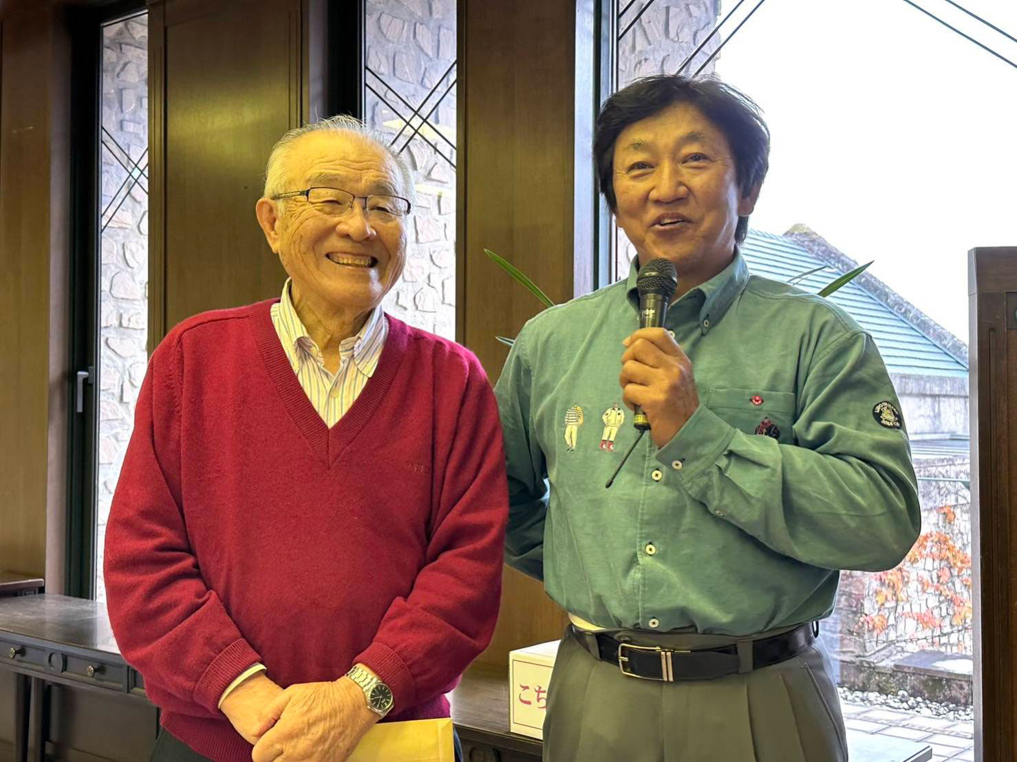 元中日スカウトの法元英明氏（左）と田尾安志氏【写真：本人提供】