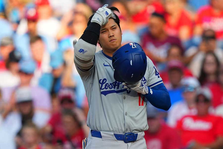 フィリーズ戦に出場したドジャース・大谷翔平【写真：Getty Images】