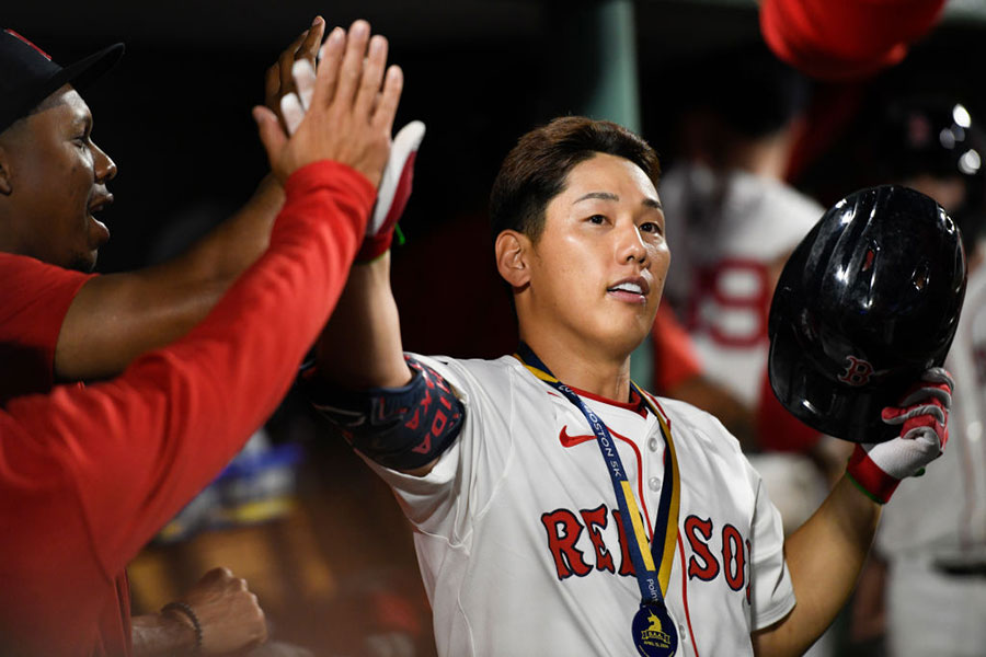 4号2ランを放ったRソックス・吉田正尚【写真：Getty Images】