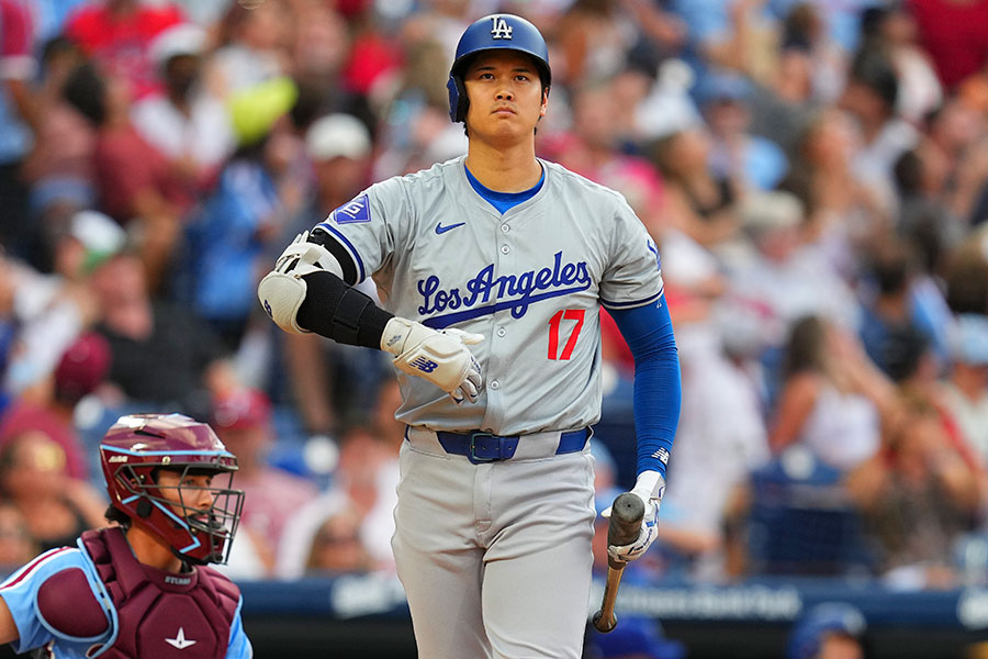 フィリーズ戦に出場したドジャース・大谷翔平【写真：Getty Images】