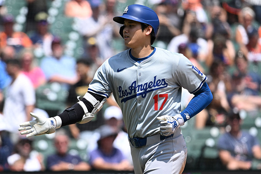 タイガース戦で200号を放ったドジャース・大谷翔平【写真：ロイター】