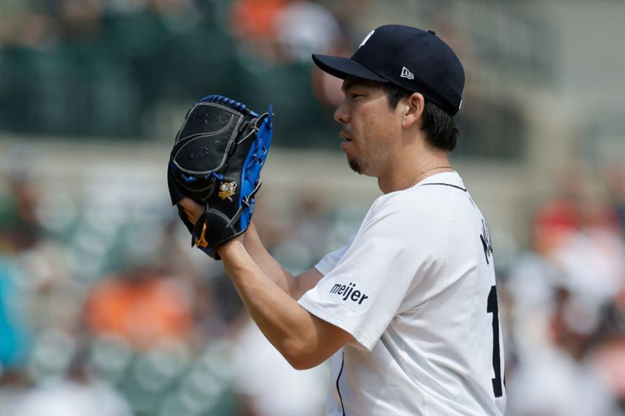 ドジャース戦に登板したタイガース・前田健太【写真：Getty Images】