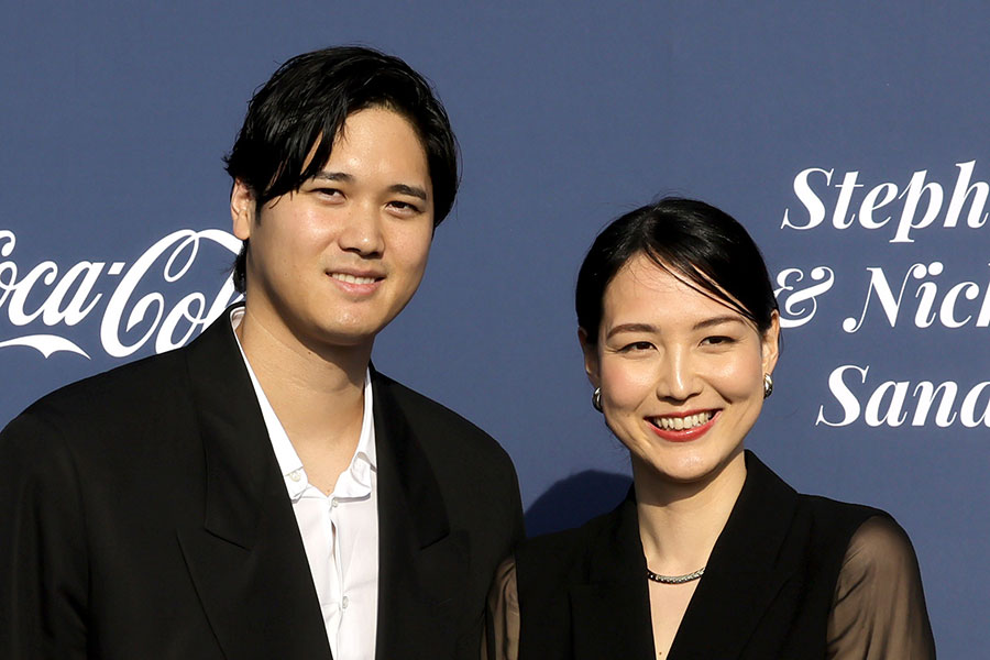 ドジャース・大谷翔平（左）と真美子夫人【写真：Getty Images】