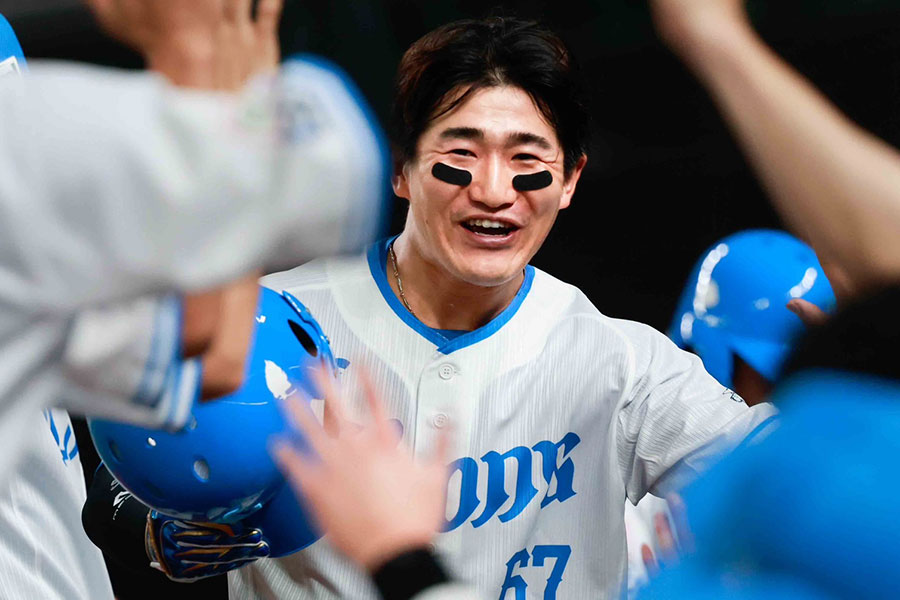 ソフトバンク戦で2ランを放った西武・野村大樹【写真：小池義弘】