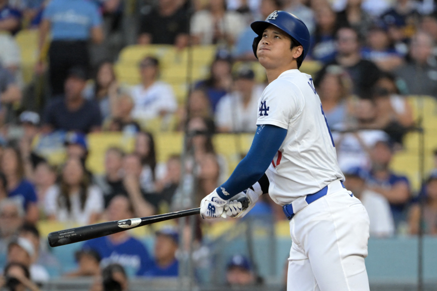 ジャイアンツ戦に出場した大谷翔平【写真：Getty Images】