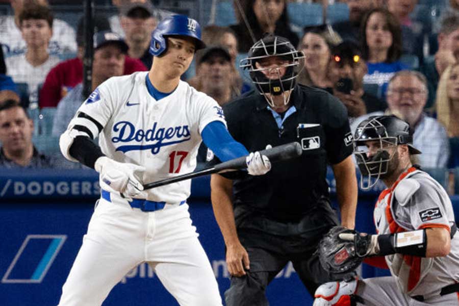 第3打席で空振り三振に倒れたドジャース・大谷翔平【写真：Getty Images】