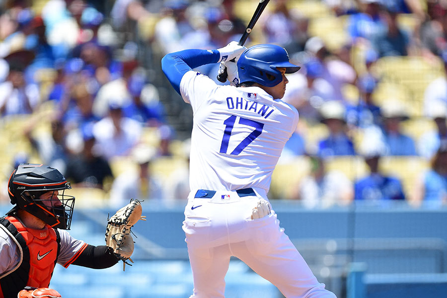 ジャイアンツ戦に出場したドジャース・大谷翔平【写真：ロイター】