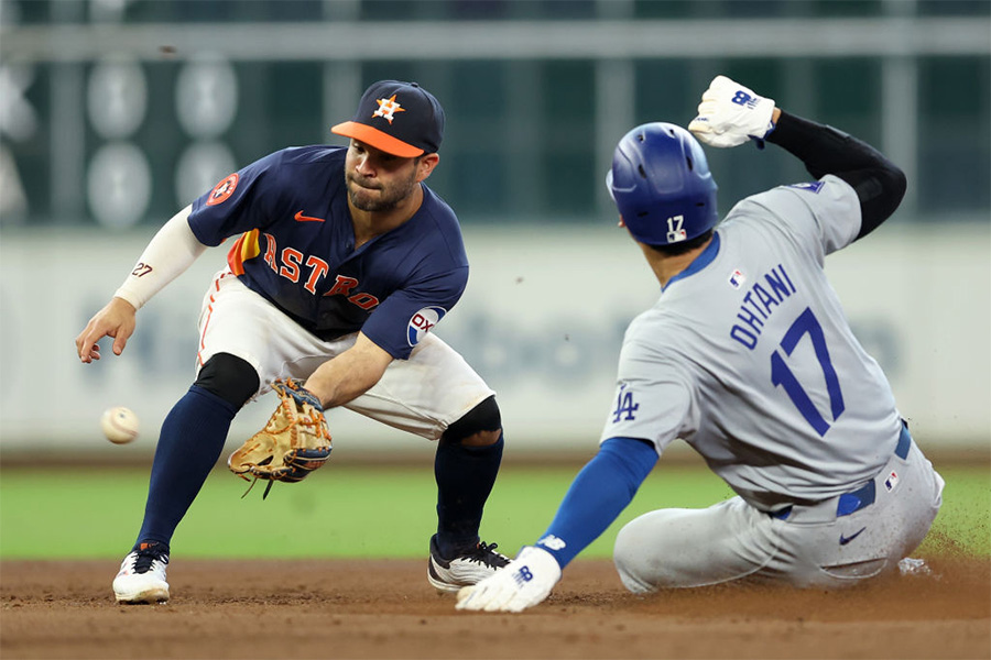 アストロズ戦で盗塁を成功させたドジャース・大谷翔平【写真：Getty Images】