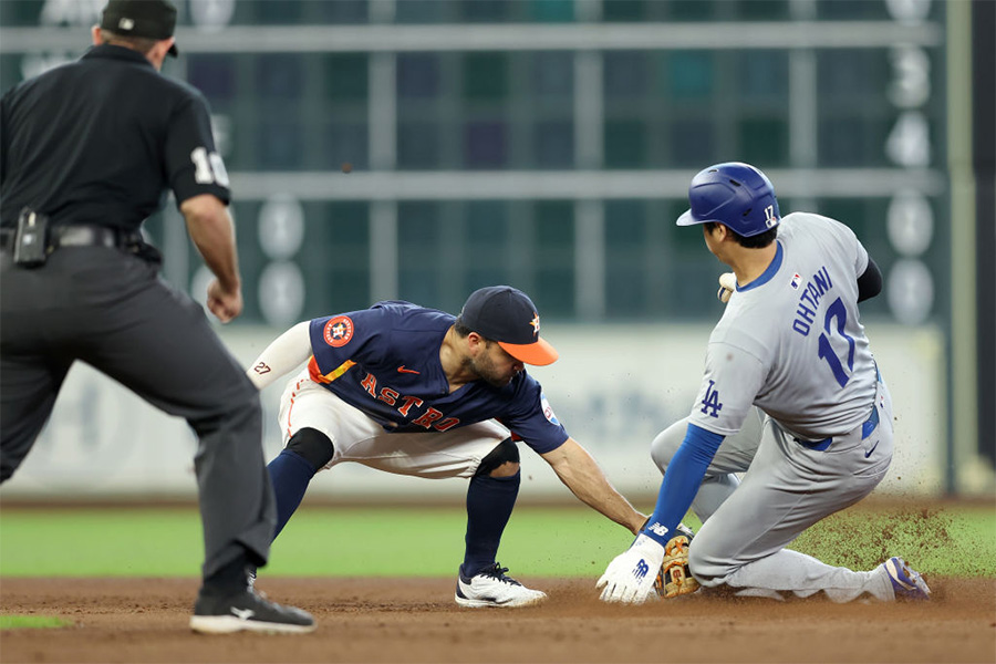 アストロズ戦で盗塁を成功させたドジャース・大谷翔平【写真：Getty Images】