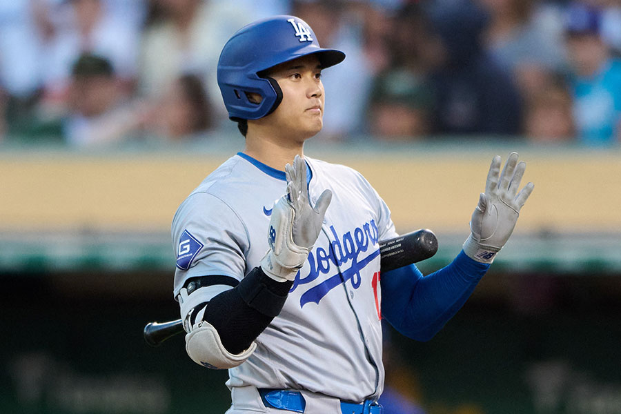 アスレチックス戦に出場したドジャース・大谷翔平【写真：ロイター】