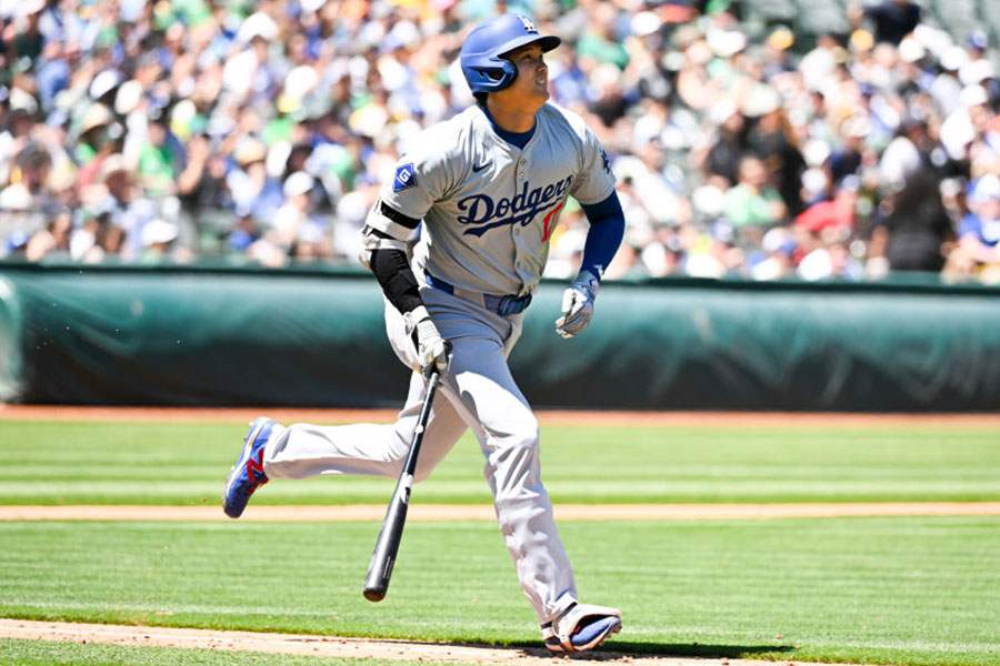 アスレチックス戦に出場したドジャース・大谷翔平【写真：Getty Images