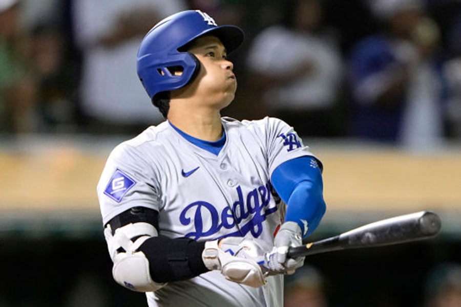 アスレチックス戦に出場したドジャース・大谷翔平【写真：Getty Images】