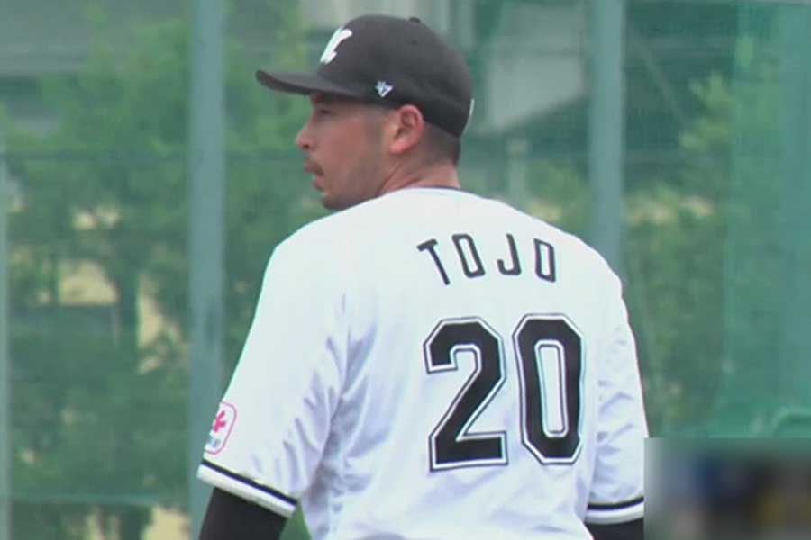 西武戦に先発したロッテ・東條大樹【画像:パーソル パ・リーグTV】