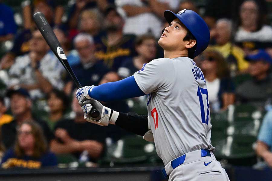 ブルワーズ戦に出場したドジャース・大谷翔平【写真：ロイター】