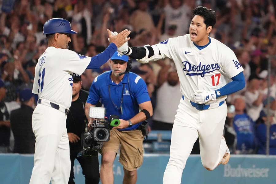 40号サヨナラ満塁弾を放ったドジャース・大谷翔平【写真：松本洸】