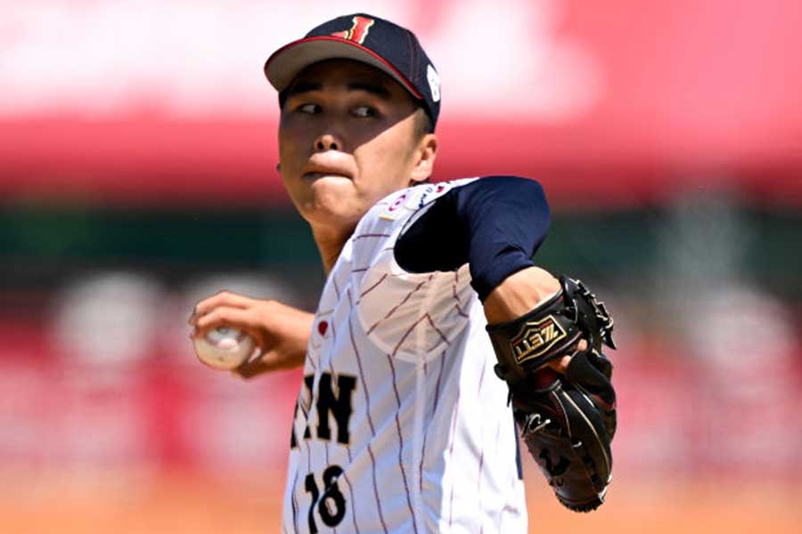 香港代表戦に先発したU-18代表の広陵・高尾響【写真：Getty Images】