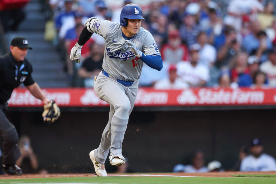 エンゼルス戦に出場したドジャース・大谷翔平【写真：Getty Images】