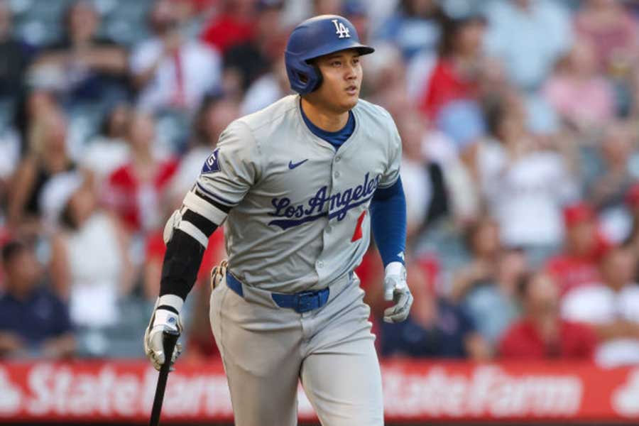 エンゼルス戦に出場したドジャース・大谷翔平【写真：Getty Images】