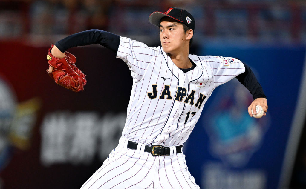 台湾代表戦に先発したU-18代表の東海大相模・藤田琉生【写真：Getty Images】