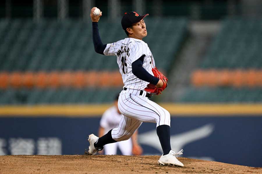 先発したU-18代表・京都国際の中崎琉生【写真：Getty Images】