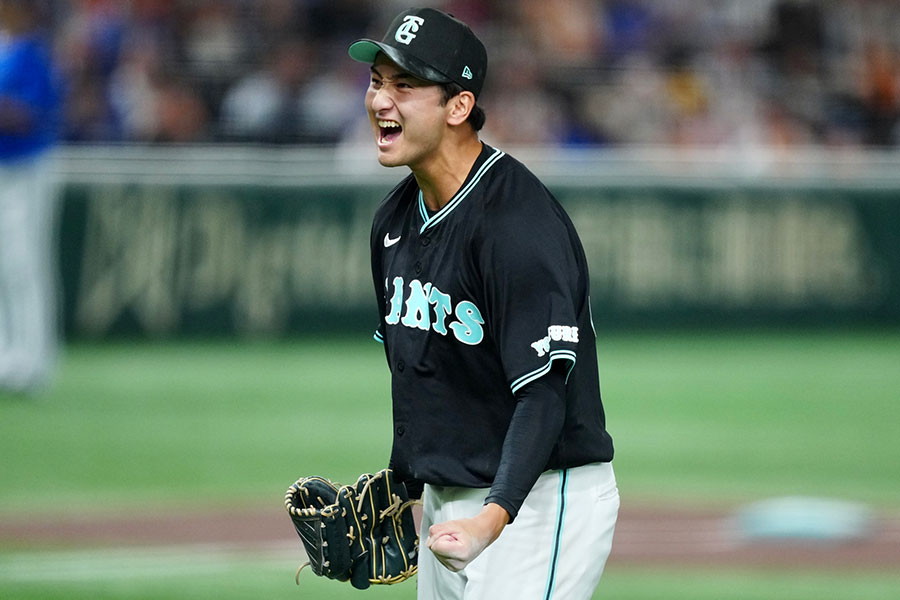 DeNA戦に登板した巨人・横川凱【写真：矢口亨】