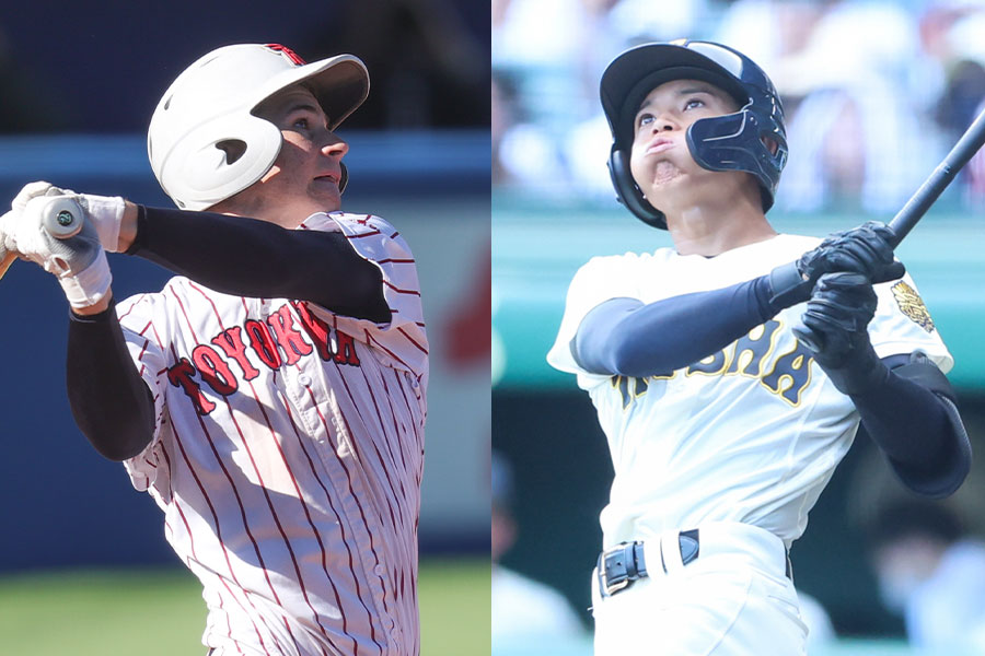 豊川のモイセエフ・ニキータ（左）と大社・藤原佑 【写真：田中健、加治屋友輝】