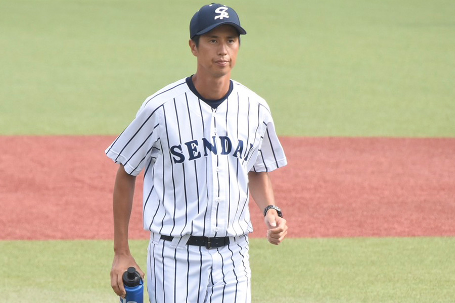 元ロッテで仙台大コーチの坪井俊樹氏【写真：川浪康太郎】