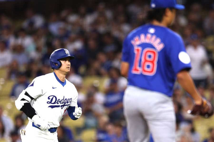 初回、カブス・今永昇太に遊飛に打ち取られたドジャース・大谷翔平【写真：Getty Images】