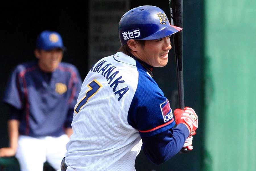 オリックス・宮古島キャンプで行われた紅白戦に出場した濱中治氏【写真提供：産経新聞社】