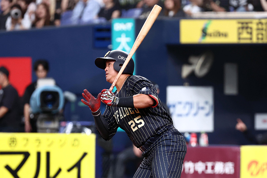 ソフトバンク戦に出場したオリックス・内藤鵬【写真：栗木一考】