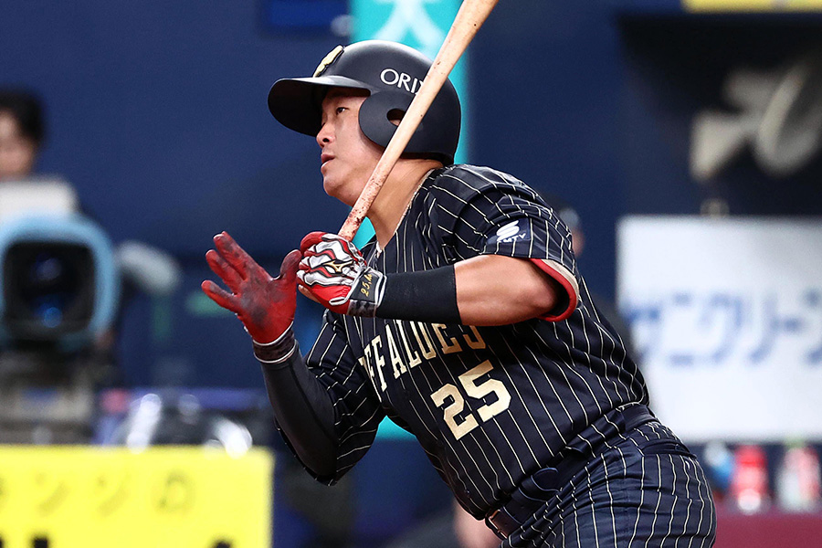 ソフトバンク戦に出場したオリックス・内藤鵬【写真：栗木一考】