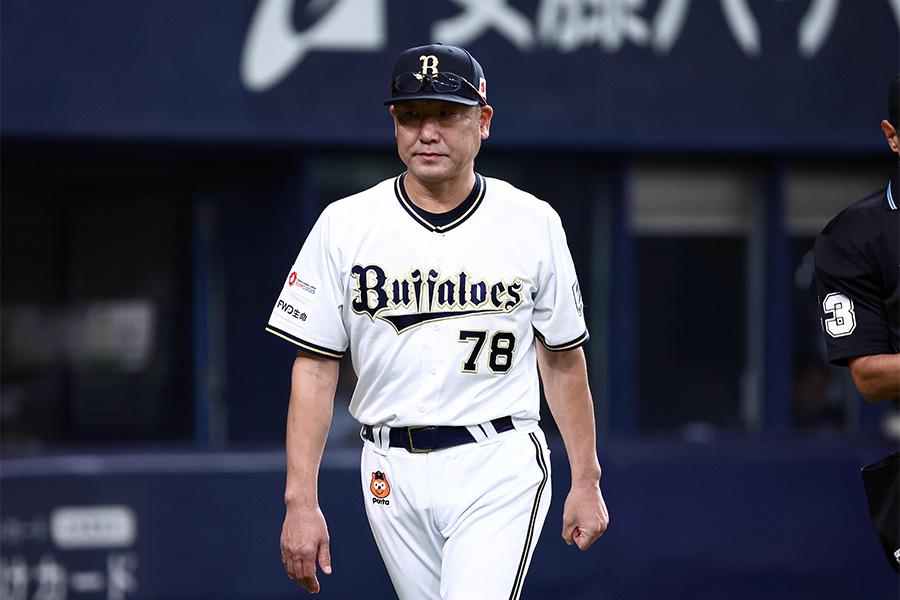 ソフトバンク戦の指揮を執ったオリックス・中嶋聡監督【写真：栗木一考】