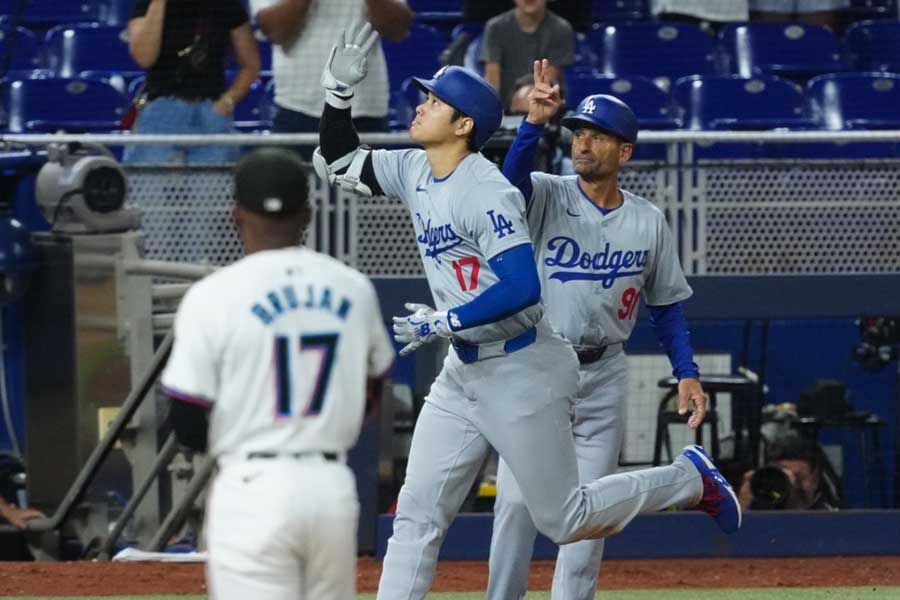 51号を放ったドジャース・大谷翔平【写真：荒川祐史】