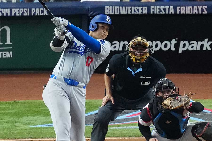 50号を放ったドジャース・大谷翔平【写真：荒川祐史】