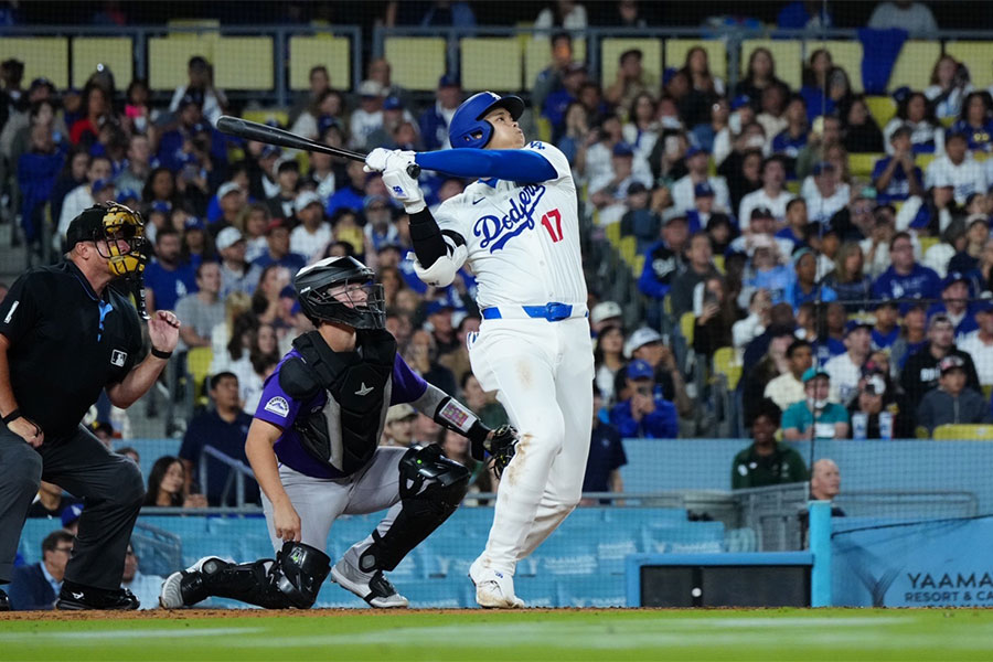 52号を放ったドジャース・大谷翔平【写真：荒川祐史】