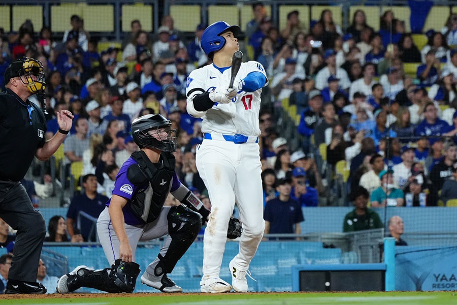 52号を放ったドジャース・大谷翔平【写真：荒川祐史】