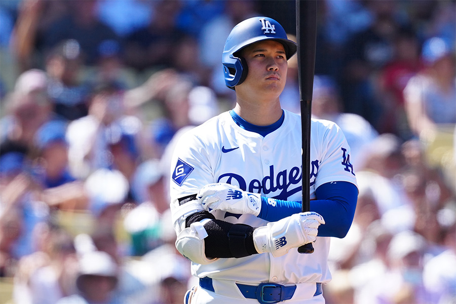 53号ソロを放ったドジャース・大谷翔平【写真：荒川祐史】