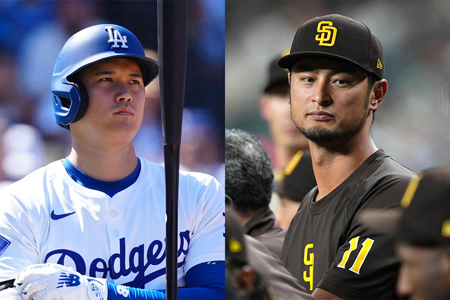 ドジャース・大谷翔平とパドレス・ダルビッシュ有【写真：ロイター】