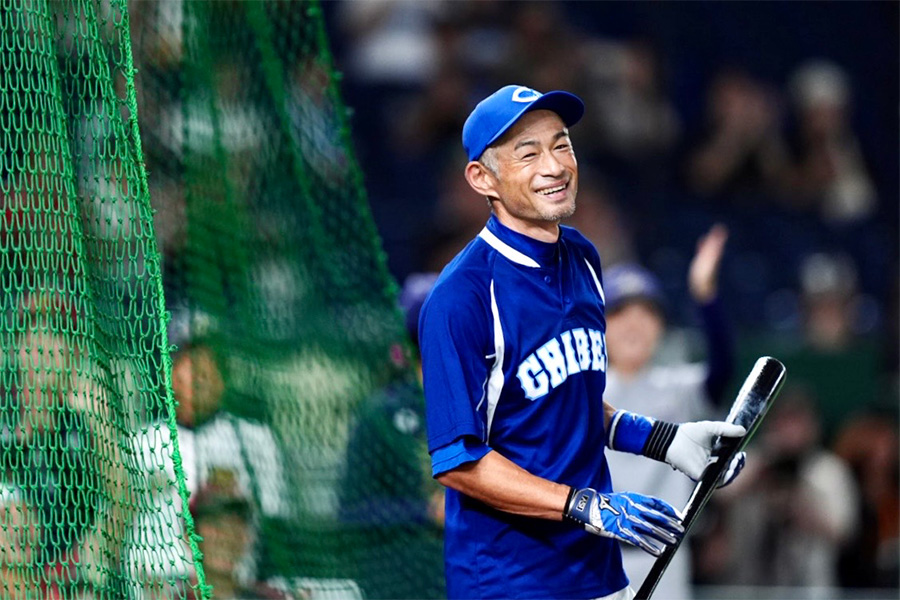 打撃練習を行ったイチロー氏【写真：矢口亨】