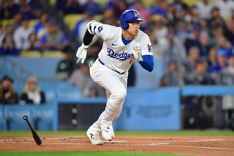 二塁打を放ったドジャース・大谷翔平【写真：ロイター】