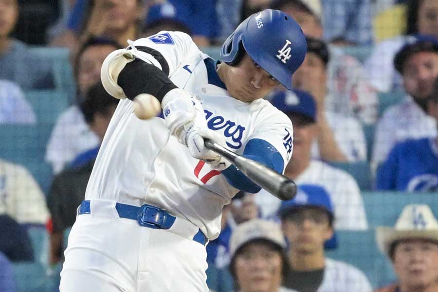 第2打席で同点3ランを放ったドジャース・大谷翔平【写真：ロイター】